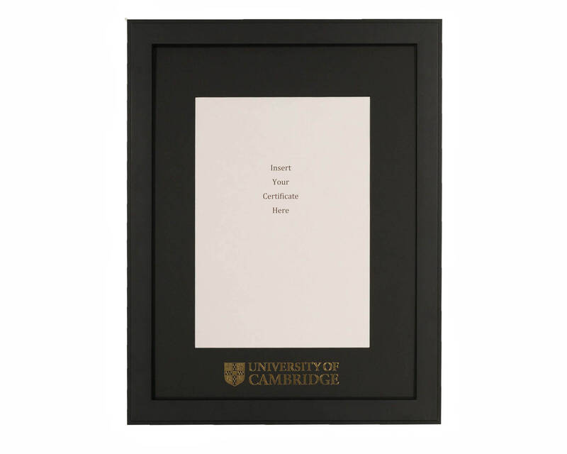 Cambridge University A4 Black Certificate Mount with Black Frame  - 1